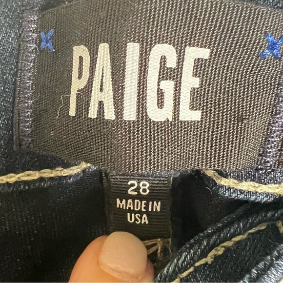 Paige dark wash Hoxton ankle skinny jeans size 28 B171 - Picture 2 of 4